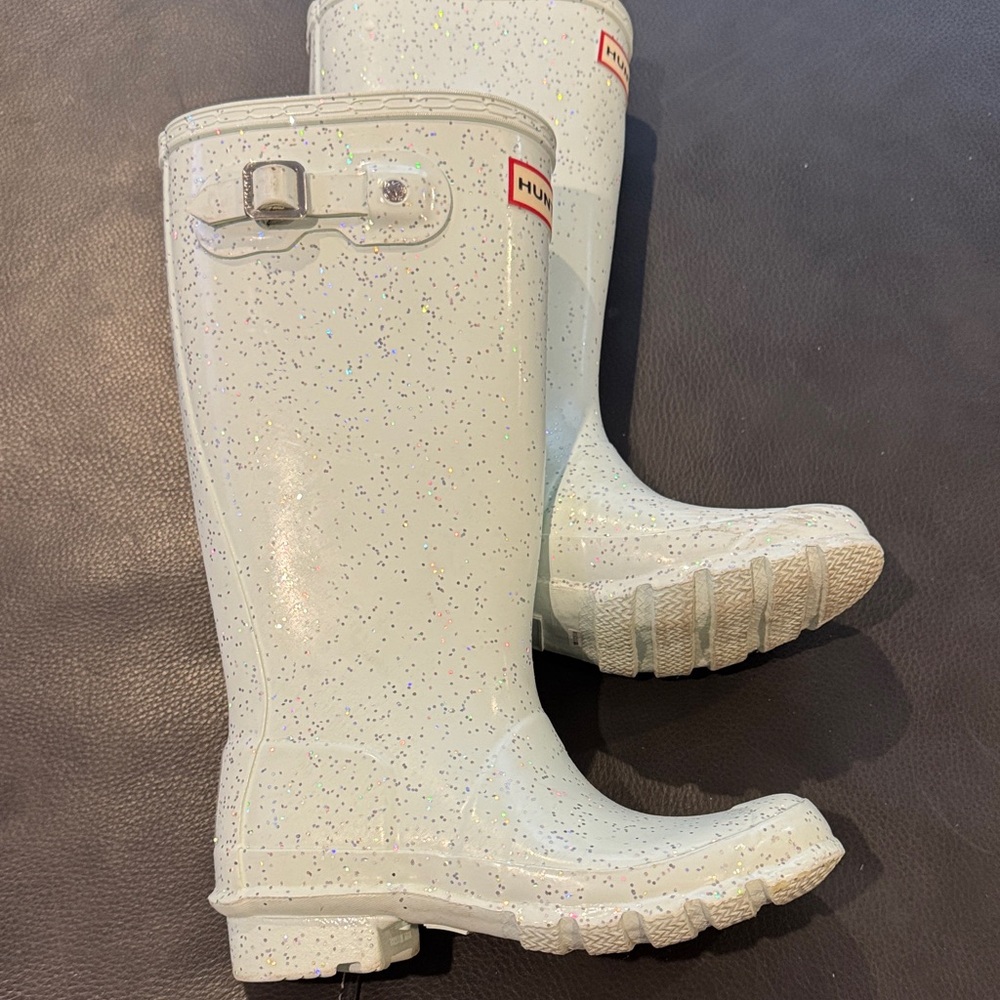 Hunter Sparkle Light Green Rain Boots